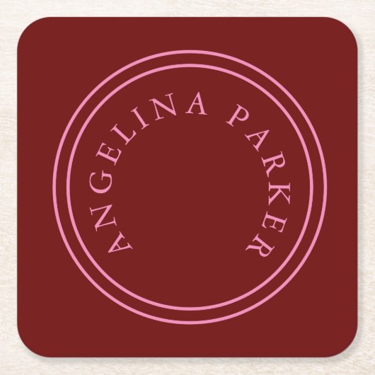 Einzigartig Modernes Minimalistisches Schlicht Rechteckiger Pappuntersetzer (Vorderseite)