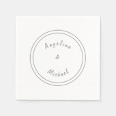 Einzigartig Modernes Minimalistisches Schlicht Serviette (Vorderseite)