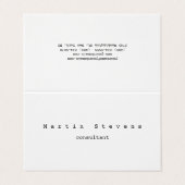 Einzigartig Modernes Minimalistisches Schlicht Visitenkarten (Außenseite Aufgefaltet)