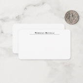 Einzigartig Modernes Minimalistisches Schlichtes E Mitteilungskarte (Vorderseite/Rückseite Beispiel)