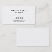 Einzigartig Modernes Minimalistisches Schlichtes E Visitenkarte (Vorne/Hinten)