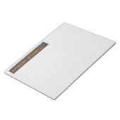 Einzigartig Modernes Platinum Grau Minimalistisch  Notizblock (angewinkelt)