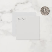 Einzigartig Modernes Platinum Grau Minimalistische Mitteilungskarte (Vorderseite/Rückseite Beispiel)