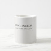 Einzigartig Modernes Platinum Gray Stilvoll Minima Kaffeetasse (Mittel)
