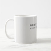 Einzigartig Modernes Platinum Gray Stilvoll Minima Kaffeetasse (Links)