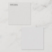 Einzigartig Modernes Platinum Gray Stilvoll Minima Mitteilungskarte (Vorne/Hinten)