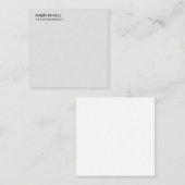 Einzigartig Modernes Platinum Gray Stilvoll Minima Mitteilungskarte (Vorne/Hinten)