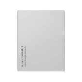 Einzigartig Modernes Platinum Gray Stilvoll Minima Notizblock (Rotiert)