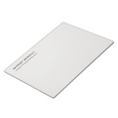 Einzigartig Modernes Platinum Gray Stilvoll Minima Notizblock (angewinkelt)
