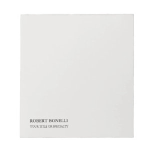 Einzigartig Modernes Platinum Gray Stilvoll Minima Notizblock