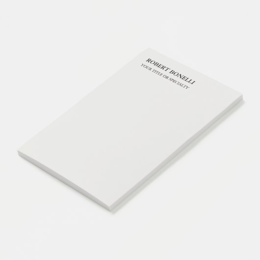 Einzigartig Modernes Platinum Gray Stilvoll Minima Post-it Klebezettel (angewinkelt)