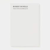 Einzigartig Modernes Platinum Gray Stilvoll Minima Post-it Klebezettel (Vorderseite)