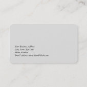 Einzigartig Modernes Platinum Gray Stilvoll Minima Visitenkarte (Rückseite)