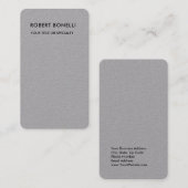 Einzigartig Modernes Premium Grau Minimalistisch Visitenkarte (Vorne/Hinten)