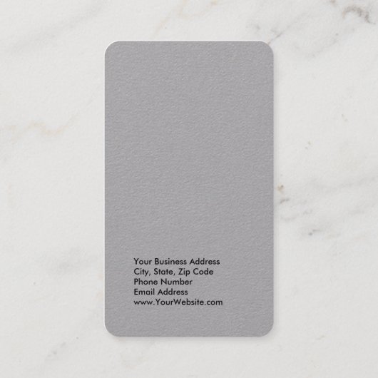 Einzigartig Modernes Premium Grau Minimalistisch Visitenkarte (Rückseite)