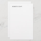 Einzigartig Modernes Schlichtes Minimalistisch Briefpapier (Vorne/Hinten)
