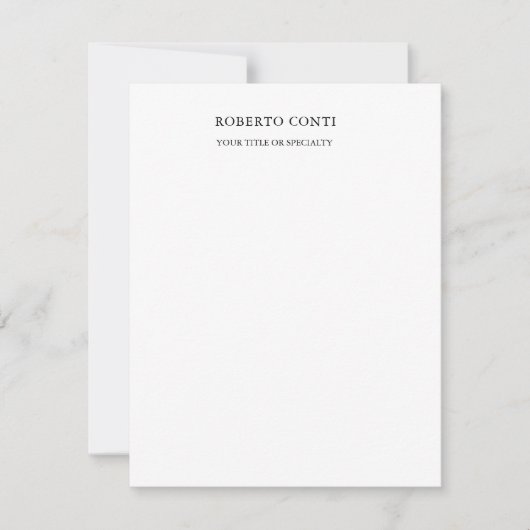 Einzigartig Modernes Schlichtes Minimalistisch Mitteilungskarte (Vorderseite)