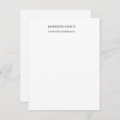 Einzigartig Modernes Schlichtes Minimalistisch Mitteilungskarte (Vorne/Hinten)