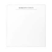 Einzigartig Modernes Schlichtes Minimalistisch Notizblock (Vorderseite)