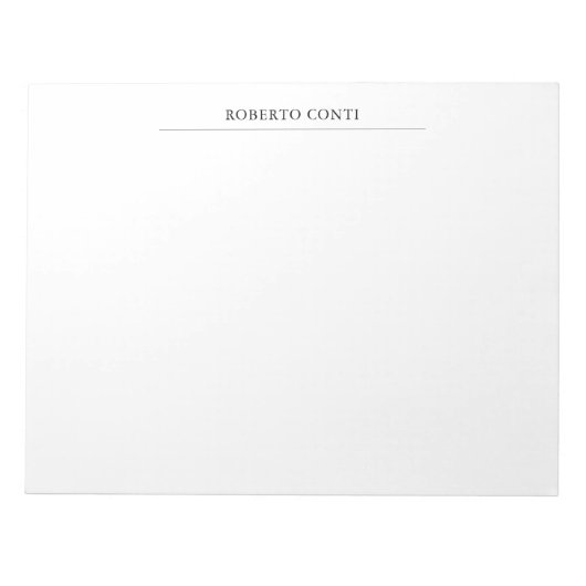Einzigartig Modernes Schlichtes Minimalistisch Notizblock (Vorderseite)