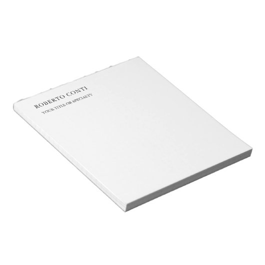 Einzigartig Modernes Schlichtes Minimalistisch Notizblock (angewinkelt)