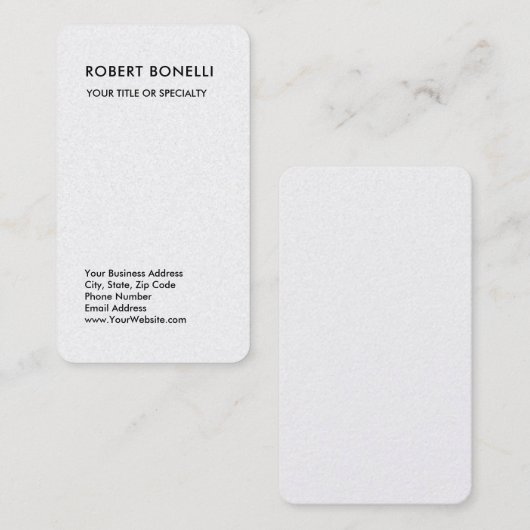 Einzigartig Modernes Schlichtes Minimalistisch Visitenkarte (Vorne/Hinten)