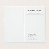 Einzigartig Modernes Schlichtes Minimalistisch Visitenkarten (Außenseite Aufgefaltet)