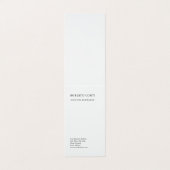 Einzigartig Modernes Schlichtes Minimalistisch Visitenkarten (Außenseite Aufgefaltet)