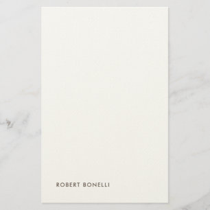 Einzigartig Modernes Schwarz Weiß Ihr Name Minimal Briefpapier