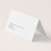 Einzigartig Modernes Schwarz/Weiß Minimalistisch Visitenkarten (Rückseite)