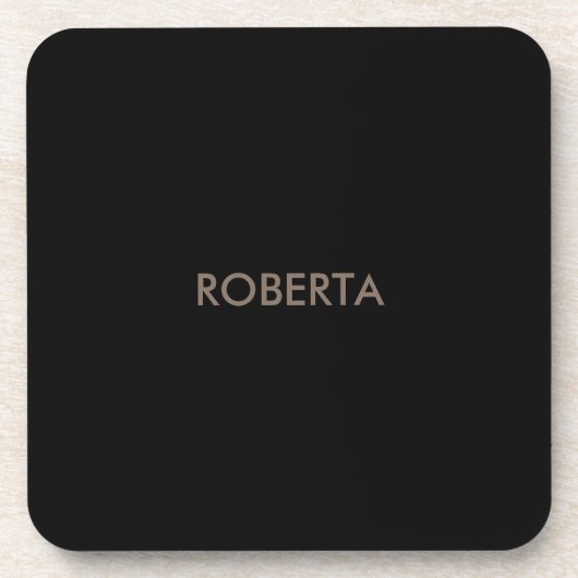 Einzigartig Modernes Schwarzes Grau - Eigenname hi Getränkeuntersetzer (Vorderseite)