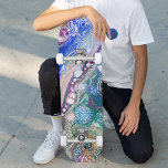 Einzigartig Modernes, stilvolles, farbenfrohes Tri Skateboard<br><div class="desc">Dieses moderne Design zeigt ein tribal thematisches Muster #pattern #tribal #ethnic #art #native #tribalart #liquidart #blue #blue #aquamarin #gold #girly #personalisiert #customgifts #skateboards #skateboarding #sports #outdoor #fun #gift #gift #gifts #custom #christmas #Geburtstags #giftsforher #giftsforhim #</div>
