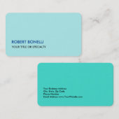 Einzigartig Modernes, stilvolles, helles Türkis Visitenkarte (Vorne/Hinten)