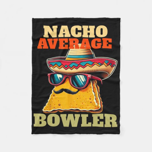 Einzigartig Nacho Average Bowler Zehn Button Bowle Fleecedecke (Vorderseite)