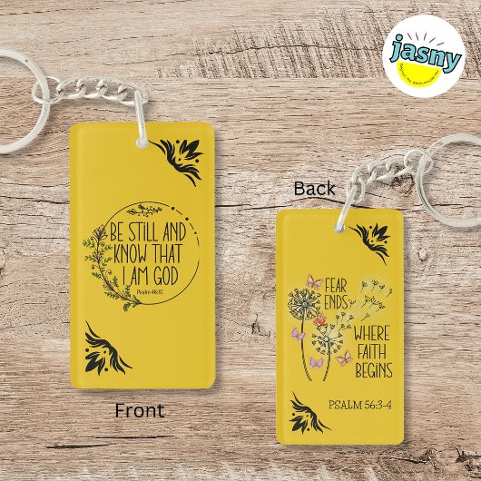 Einzigartig noch Christliche Schriftzeichen gelb Schlüsselanhänger