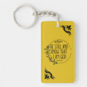 Einzigartig noch Christliche Schriftzeichen gelb Schlüsselanhänger (Vorderseite)