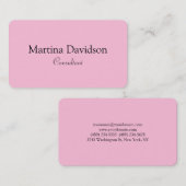 Einzigartig Original Rosa Einfach klassisch Visitenkarte (Vorne/Hinten)