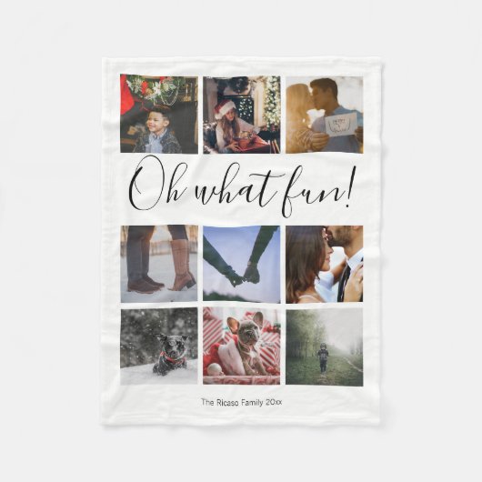 Einzigartig Personalisiert Oh, was Spaß Fleecedecke (Vorderseite)