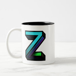 Einzigartig Personalisierte Monogramm Initial Z Zweifarbige Tasse