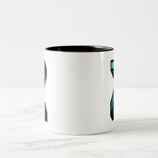 Einzigartig Personalisierte Monogramm Initial Z Zweifarbige Tasse (Mittel)