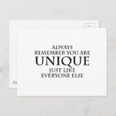 einzigartig postkarte (Vorne/Hinten)