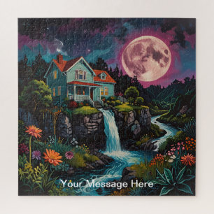 Einzigartig psychedelisch und lustig personalisier puzzle