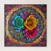 Einzigartig psychedelisch und lustig personalisier puzzle (Horizontal)