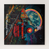 Einzigartig psychedelisch und lustig personalisier puzzle (Horizontal)