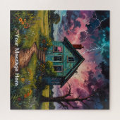 Einzigartig psychedelisch und lustig personalisier puzzle (Horizontal)