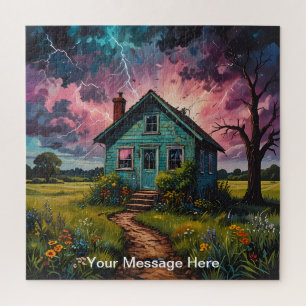 Einzigartig psychedelisch und lustig personalisier puzzle