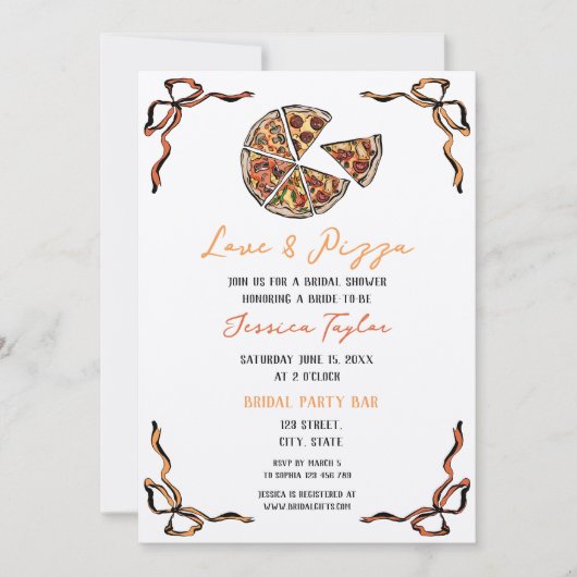 Einzigartig Quirky Whimsical Bridal Brunch Liebe & Einladung (Vorderseite)