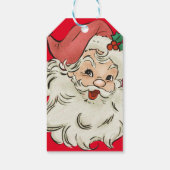 Einzigartig Red Retro Weihnachten Geschenkanhänger (Rückseite)