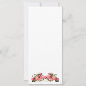 Einzigartig reflektierendes Foto Boho Pink Blumenz Einladung (Rückseite)