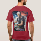 Einzigartig: Remix Maestro Dj Design T-Shirt (Rückseite)